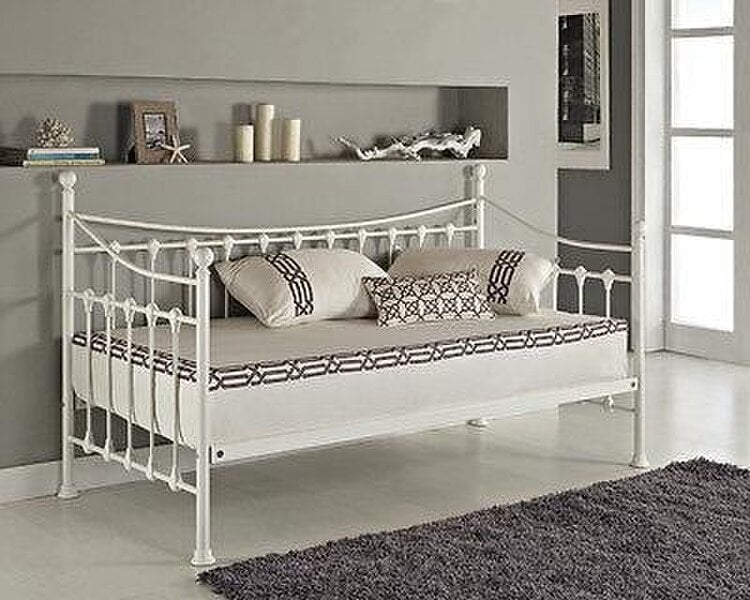 Kosy Koala Daybed Without trundle white 3ft single bed and 1 mattress metal bedroom living room