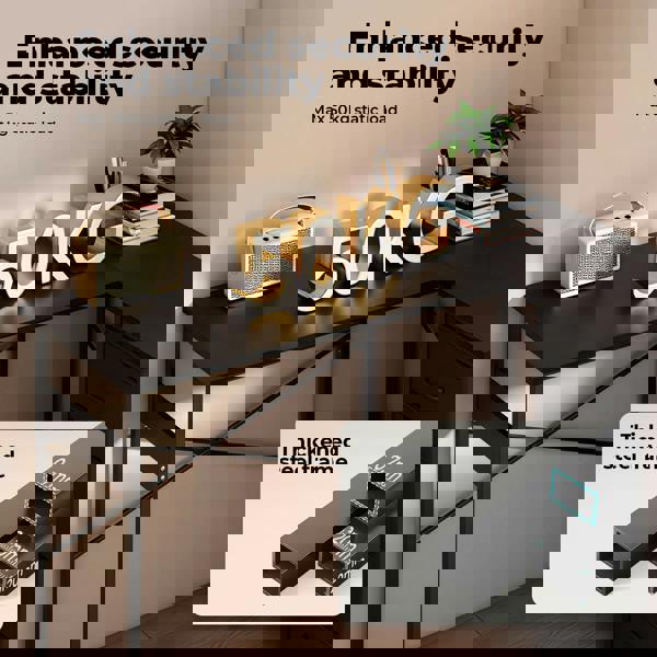 Levede Office Gaming Desk Reversible L-shaped Corner Computer Table 4 Drawers