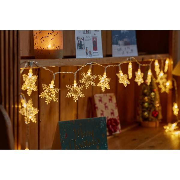 Scotts of Stow SnoFlake Stringlights Set of 20