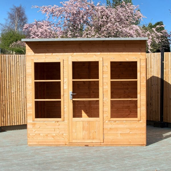 Shire Orchid 8x8G Summerhouse with curved roof - Best Shed