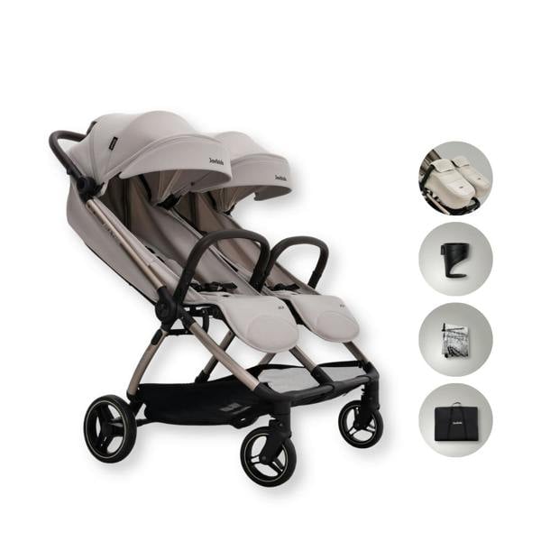 JoviKids Ayla Twin Stroller - Dawn Beige