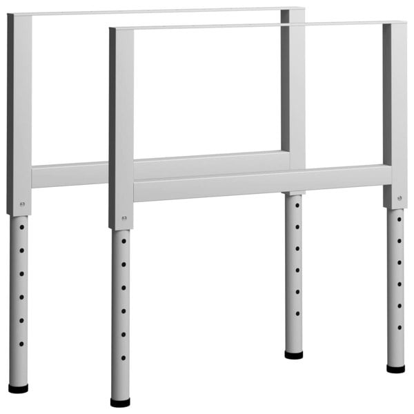 Berkfield Adjustable Work Bench Frames 2 pcs Metal 85x(69-95.5) cm Grey