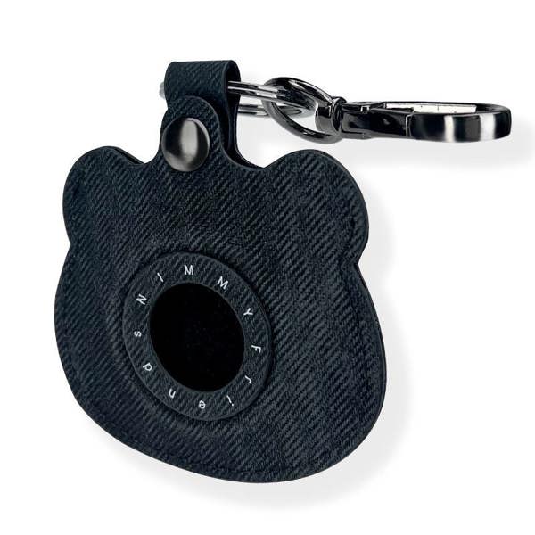 Nimmy Friends Nimmy Big Eye Cute Pet Travel Panda Face Airtag Keychain Black - N-XDY-YSK-06-A
