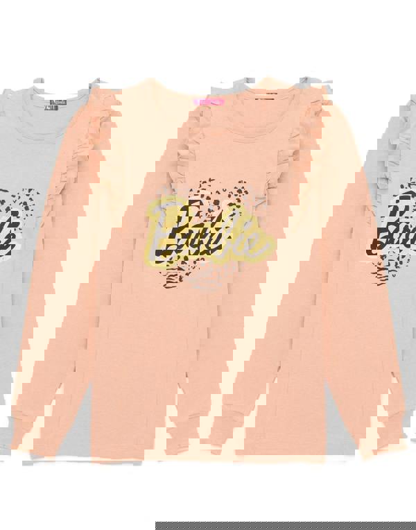 Barbie Girls Pink Logo Long Sleeved T-Shirt