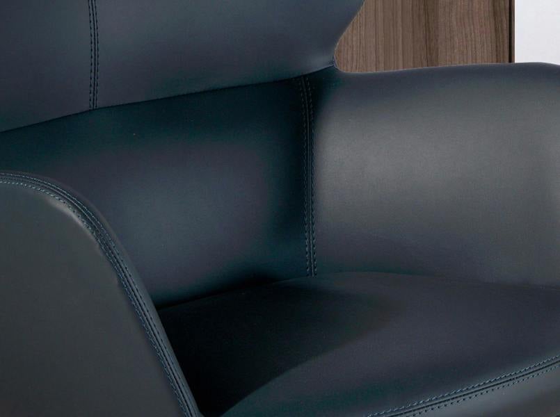 Angel Cerdá Blue eco-leather swivel office chair 4110