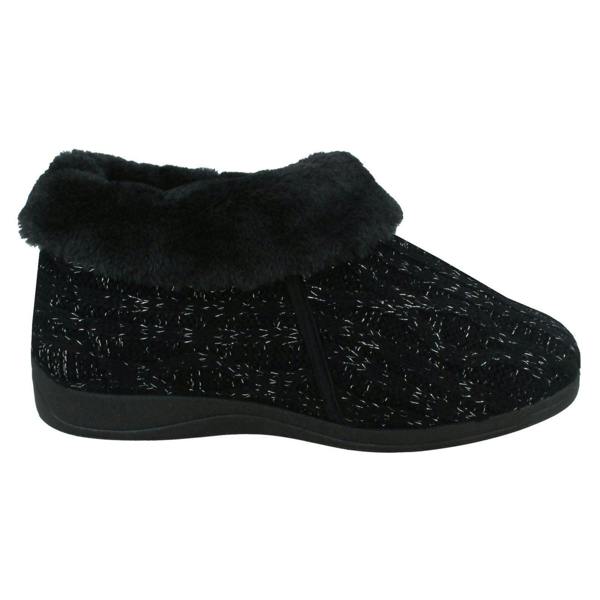 Rose Bank Ladies Rose Bank Memory Foam Knitted Bootee Slipper Karen