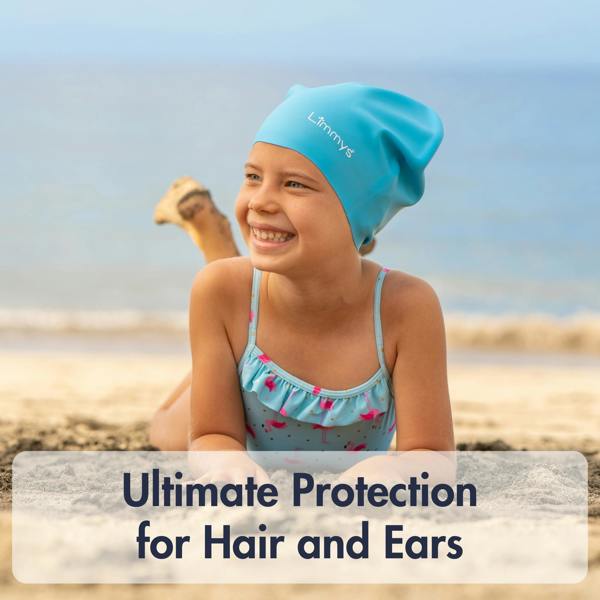 Limmys Premium Kids Long Hair Swim Caps