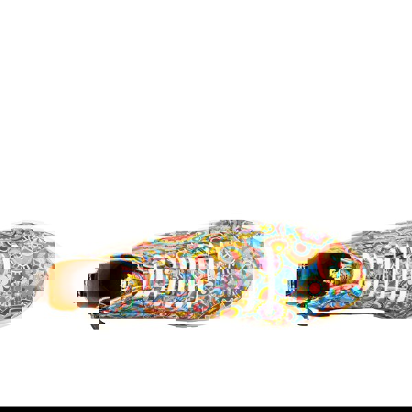 Embassy London Camila High - Signature Print - Women's platform sole leather high-top metallic detail trainer