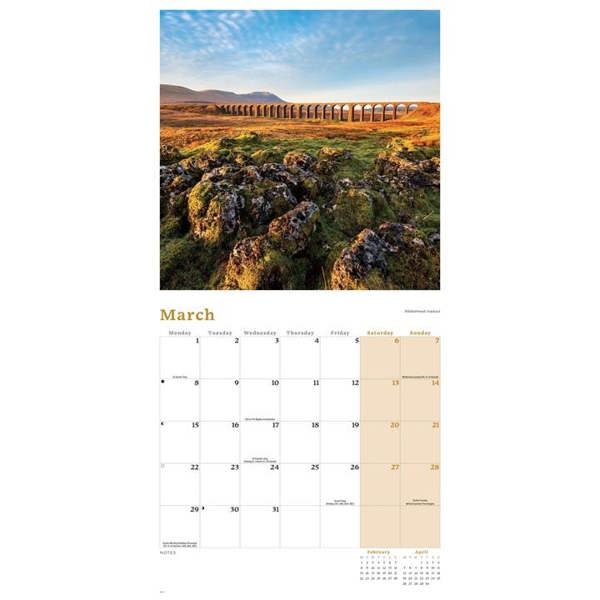 Yorkshire Dales National Park Calendar 2027, Wall Calendars, Month To View, Travel, Gift
