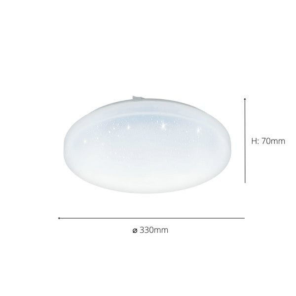 EGLO Frania-S LED Rounded Crystal Effect Wall/Ceiling Light
