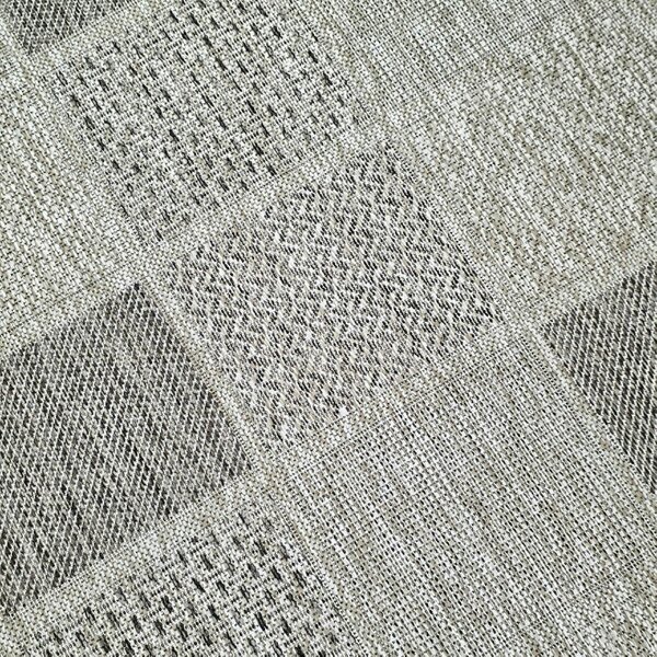 Viva Rugs Beige Brown Check Runner Rug Non-Slip Flat Weave Kitchen Hallway Carpet