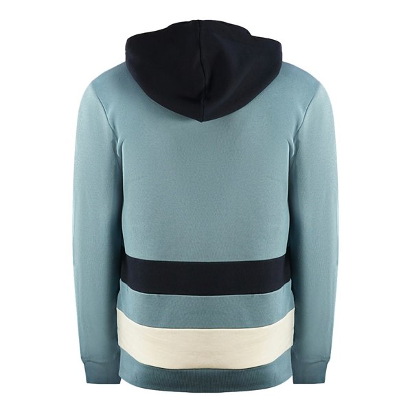 Fred Perry Colour Block Hoodie - Ash Blue