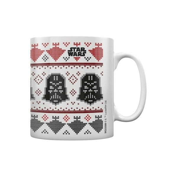 Star Wars Darth Vader Christmas Mug - White/Black/Red