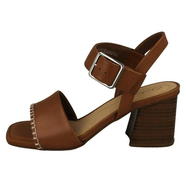 Clarks Ladies Clarks Square Toe Sandals Siara 65 Buckle