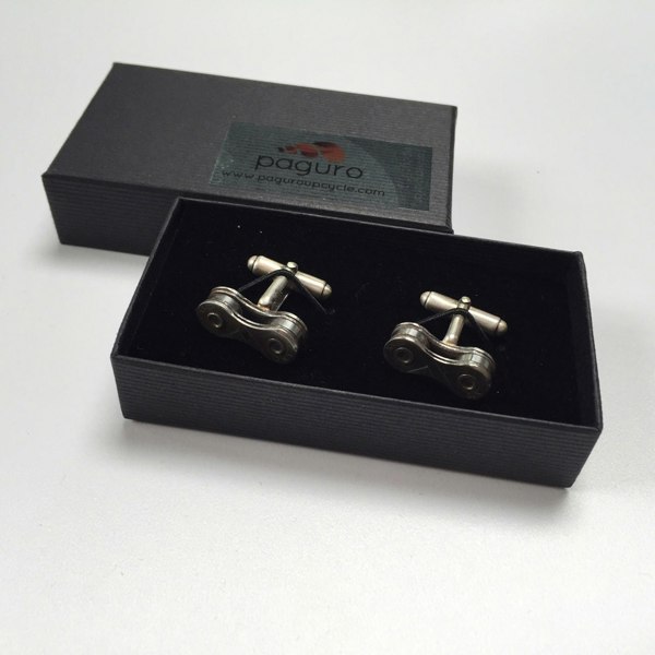 Paguro Recycled Bicycle Chain Cufflinks (3 Colours Available)