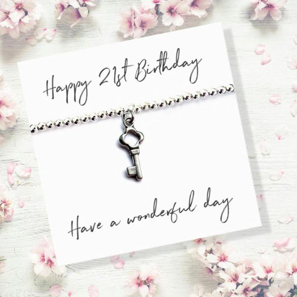 Aye Do Gifts Happy 21st Birthday Bracelet & Gift Card