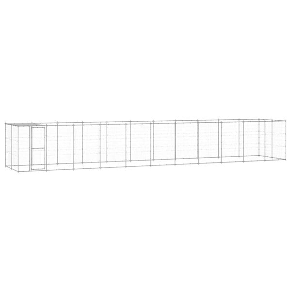 Berkfield Outdoor Dog Kennel Galvanised Steel with Roof 26.62 m2