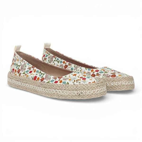 Blowfish Malibu Benita - Women's Floral White Ballet Flats Ballerina Shoes