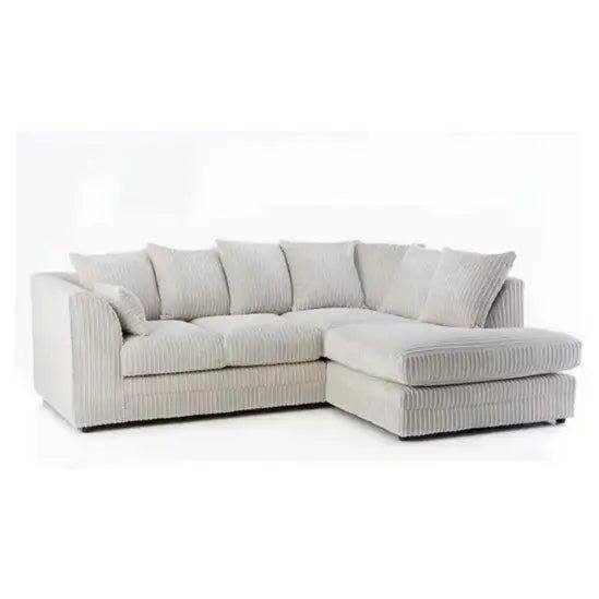 Snug Furniture Jumbo Cord Right Hand Corner Sofa With FREE Footstool