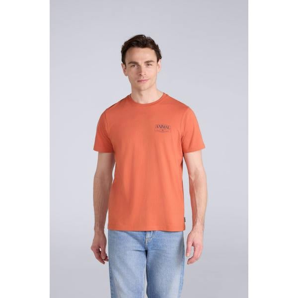 Animal Mens Jacob Organic T-Shirt - Bright Orange - 