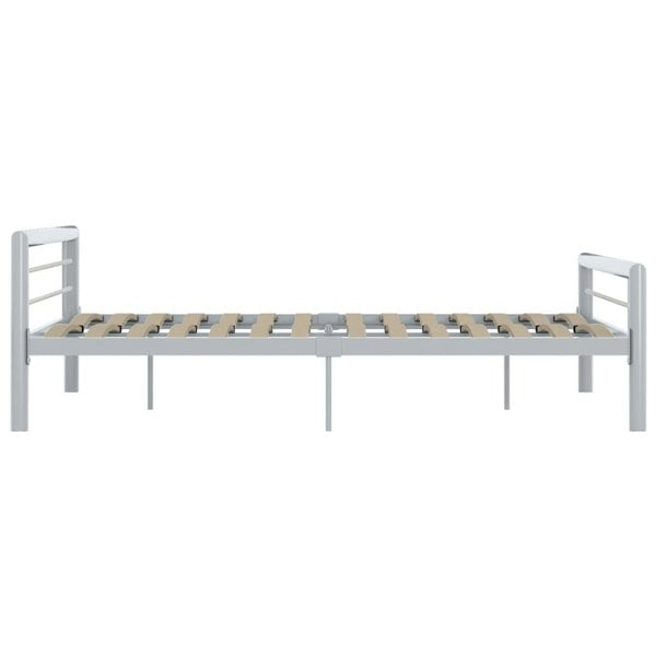 Berkfield Bed Frame Grey and White Metal 180x200 cm 6FT Super King