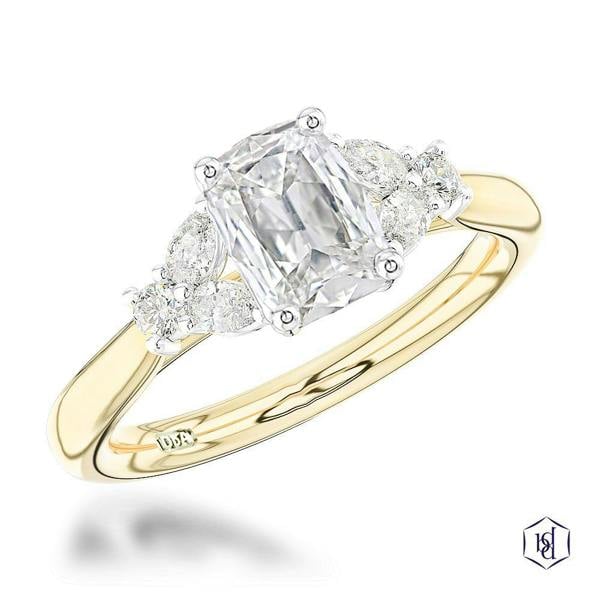 Sarah Layton 18ct Yellow Gold Amara Cushion Cut Diamond Engagement Ring - 1.22ct