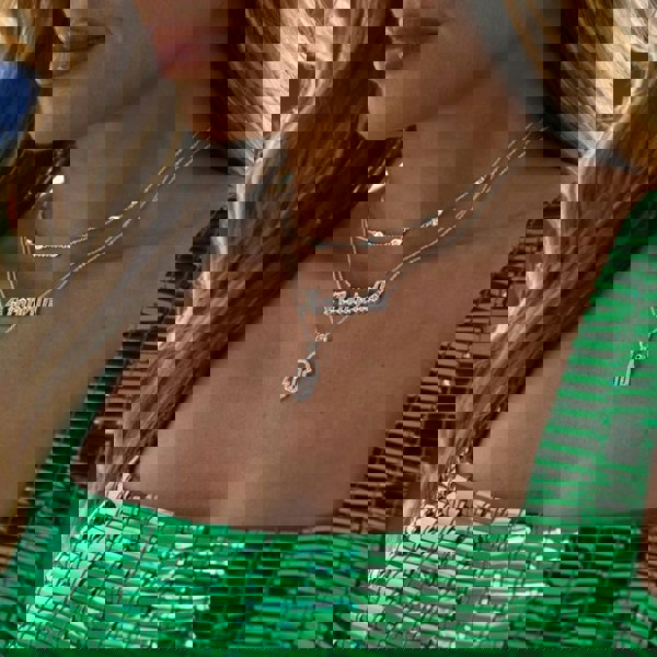 Say It With Evil Eye Charm Necklace - Silver Plated