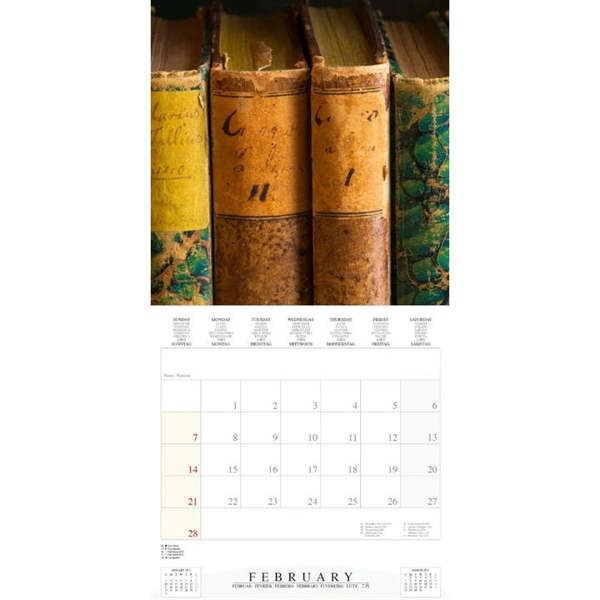 The Culture Of Books Calendar 2027, Wall Calendars, Month To View, History & Literature, Gift