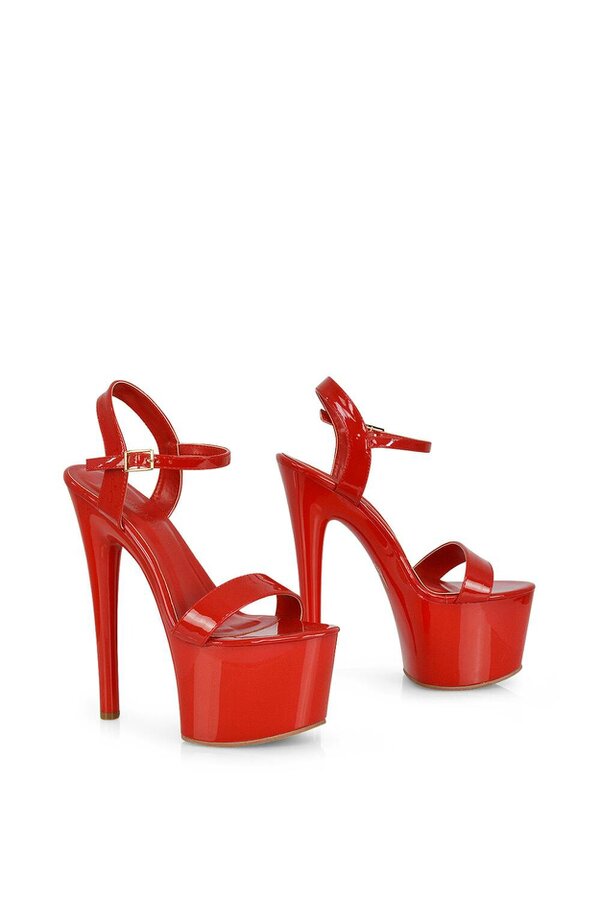 XY LONDON Statement Strappy Sky High Stiletto Platform Heels