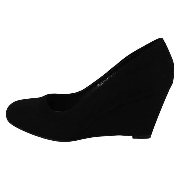 Spot On Ladies Spot On Elegant Wedge Heeled Court Shoes F90114