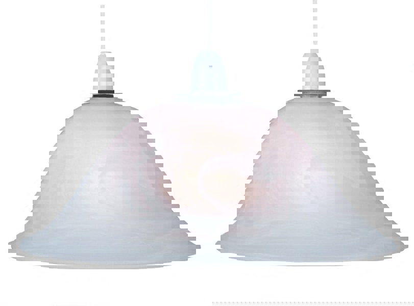 White Alabaster Glass Easy Fit Pendant Shade or Floor Lamp Shade Image 1