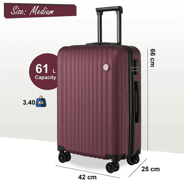 Infinity Luggage ABS Hard Shell Suitcase Luggage Set Travel Carry on Cabin Bag
