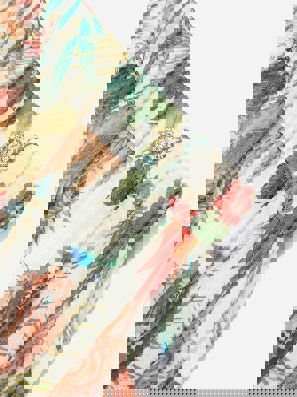 Roberto Cavalli Girls Silk Botany Skirt in White