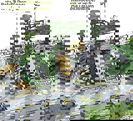 deAO Toys Army Men Playset Military Base Set with Military Vehicle Weapon Gear Accessories