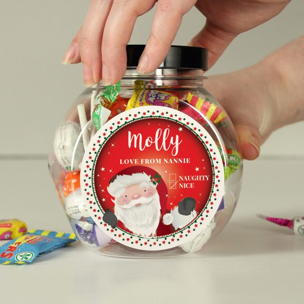 Personalised Memento Company Personalised Santa Christmas Sweet Jar