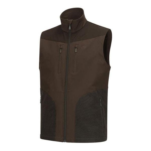 Hoggs of Fife Ardross Gilet front view in country green for smart lightweight farm and field wear