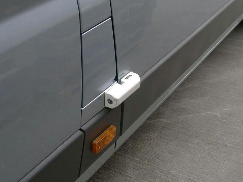 Milenco Van Locks Slide Barn Door High Security White - Single