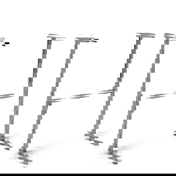 Furniture To Go Prima Desk 150 cm in White with Height adjustable legs with electric control in Silver grey steel