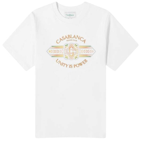 Casablanca Unity Is Power White T-Shirts