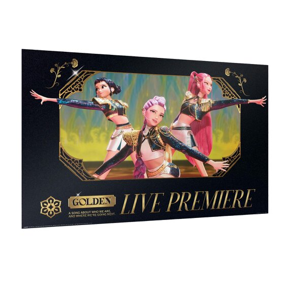 K-Pop Demon Hunters Golden Live Maxi Poster - Multicoloured