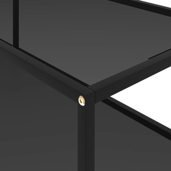 Berkfield Coffee Table Black 100x50x35 cm Tempered Glass