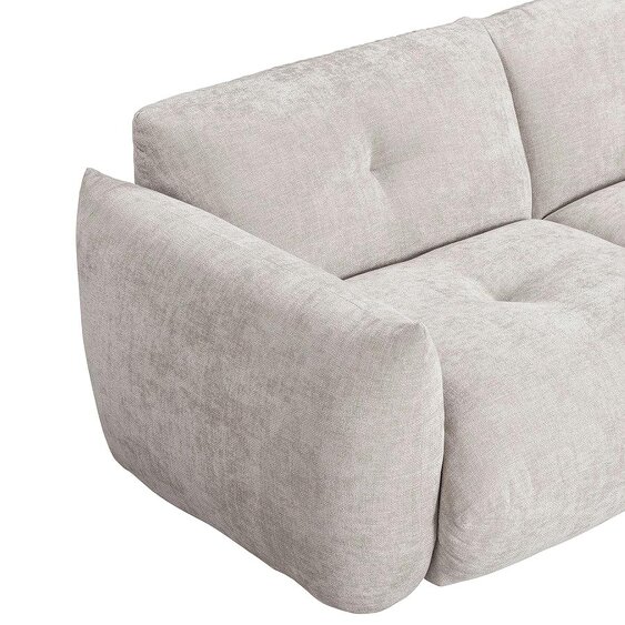 Wyld Haus Camden Cosy Natural Upholstered 3 Seater Sofa