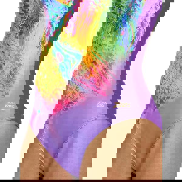 Zoggs Jazzy Powerback Swimsuit - Purple/Multi