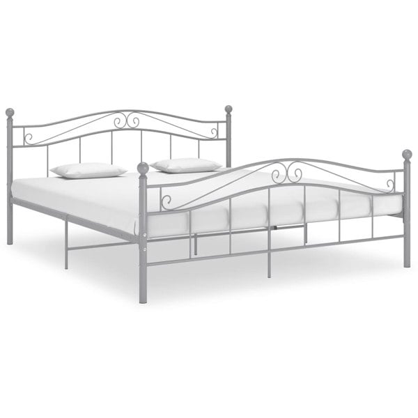Berkfield Bed Frame Grey Metal 200x200 cm