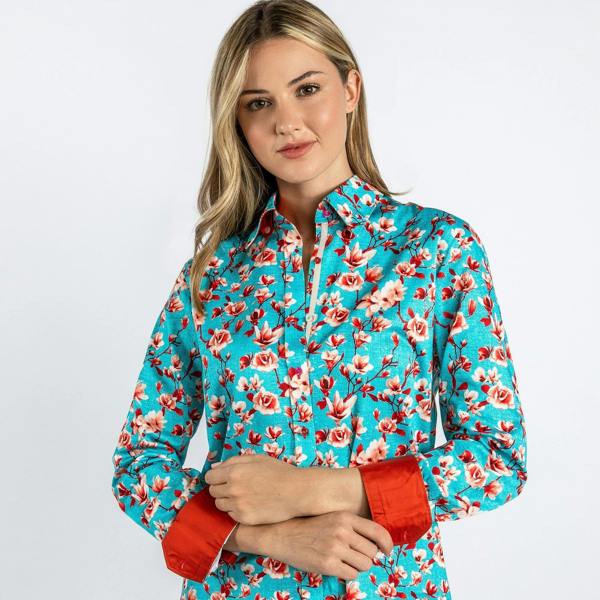 MAGNOLIA WOMENS  PRINT SHIRT - Premium Men's Patterned Shirt by Claudio Lugli | Bold Design, Tailored Fit, Best Printed Shirts