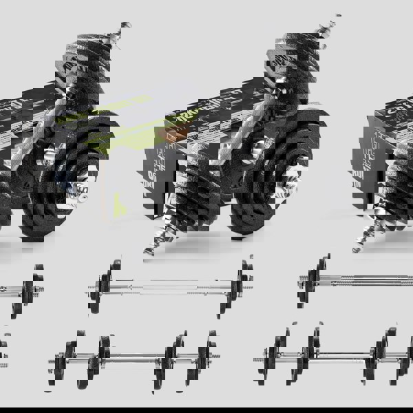 Phoenix Fitness 20KG Adjustable Dumbbell and Barbell Set - Versatile Strength Training Equipment