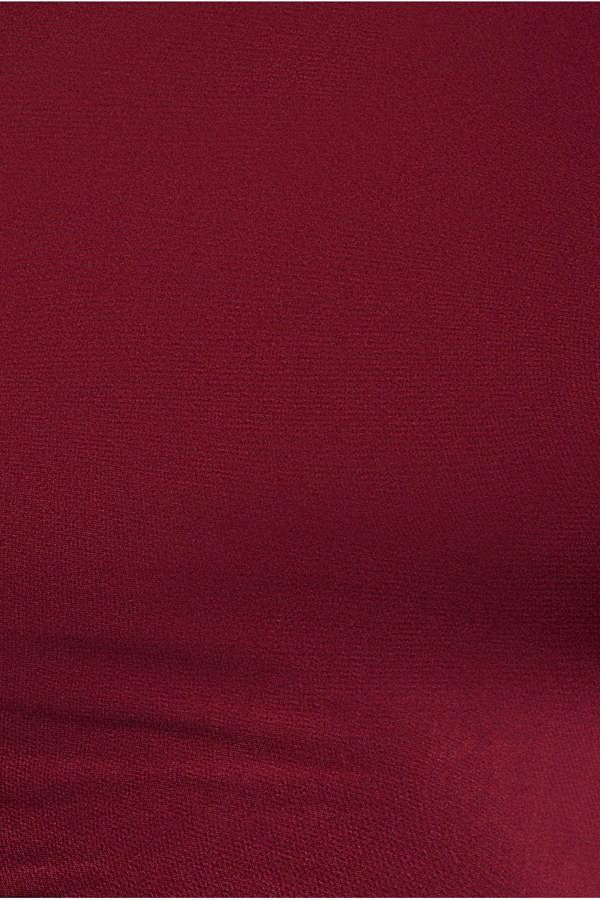 Asymmetrical Neck Ruched Midi Dress - Wine DR3541