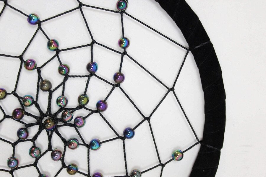 Bali Dreamcatchers - Large Round - BlackWhiteRed