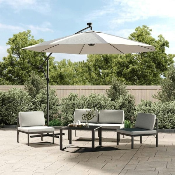 Berkfield Replacement Fabric for Cantilever Umbrella Sand White 350 cm