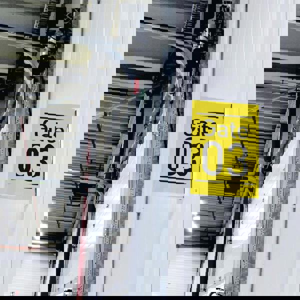 Durable Self-Adhesive Aisle Sign A4 Portrait | Warehouse Signage | 10 Pack